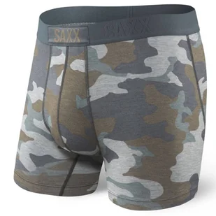 Bokserki męskie szybkoschnące SAXX VIBE Boxer Brief Modern Fit moro - szare - Majtki męskie - miniaturka - grafika 1