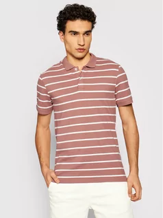 Koszulki męskie - Only & Sons Polo Cooper 22018949 Różowy Regular Fit - grafika 1