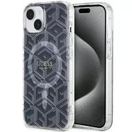 Etui i futerały do telefonów - Etui Guess GUHMP15SHGCUSTGK Apple iPhone 15 / 14 hardcase IML GCube MagSafe czarny/black - miniaturka - grafika 1