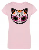 Koszulki i topy damskie - T-Shirt damski KOLOROWY nadruk KOT KOTEK r.XL - miniaturka - grafika 1
