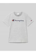 Koszulki i topy damskie - T-shirt z nadrukiem z logo - Champion - miniaturka - grafika 1