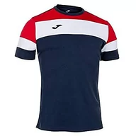 Koszulki męskie - Joma T-shirt męski Crew Iv Equip M/C niebieski granatowy/czerwony S 101534.336 - miniaturka - grafika 1