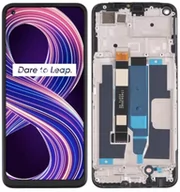 Części serwisowe do telefonów - Wyświetlacz LCD + ekran dotykowy OPPO REALME 8 5G RMX3241 (Regenerowany) Ramka czarna - miniaturka - grafika 1