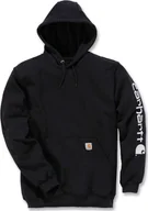 Bluzy męskie - Carhartt Bluza Carhartt Midweight Signature Logo Black - miniaturka - grafika 1