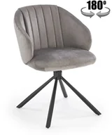 Krzesła - Krzesło tapicerowane K533 szare/czarne obracane HALMAR - miniaturka - grafika 1