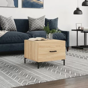 vidaXL Stolik kawowy, dąb sonoma, 50x50x40 cm, materiał drewnopochodny - Ławy i stoliki kawowe - miniaturka - grafika 1