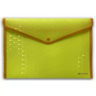Teczki i skoroszyty - Penmate Koperta na zatrzask A4 Lux żółta - miniaturka - grafika 1