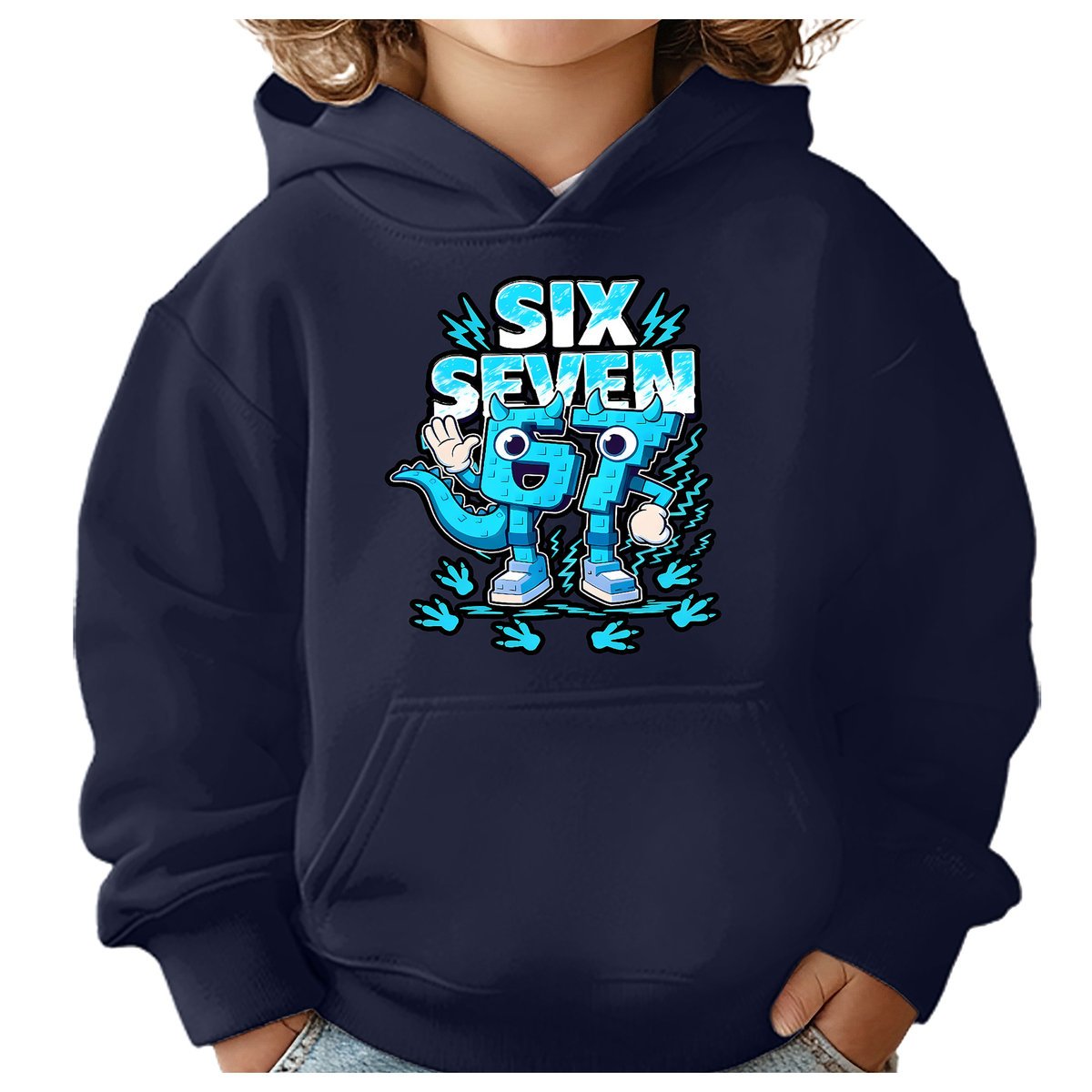 BLUZA DZIECIĘCA Z KAPTUREM 67 SIX SEVEN KLOCKI VIRAL 146-152 PREZENT