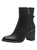 Kozaki damskie - Marco Tozzi by Guido Maria Kretschmer Damskie botki Zip+Slip 2-85308-43 Modne kozaki, czarne, 40 EU, czarny, 40 EU - miniaturka - grafika 1