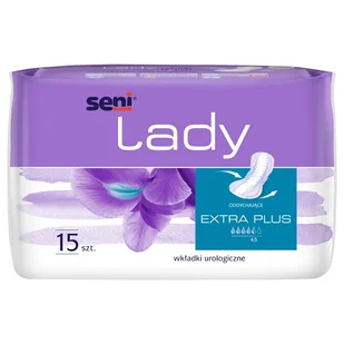 Seni Wkładki urologiczne dla kobiet Lady Extra Plus 15x33cm 15 szt. |   SE-095-EP15-2PL - Pieluchy dla dorosłych - miniaturka - grafika 1