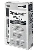 Markery do tablic - Pentel Marker do tablic MW85 czarny (12szt) - miniaturka - grafika 1