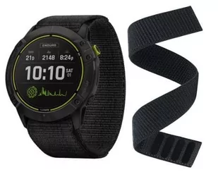Opaska Pasek Bransoleta Nylon Loop Garmin Fenix 5/5+/6/6 Pro/7 Czarna - Akcesoria do smartwatchy - miniaturka - grafika 1