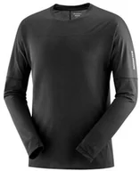 Koszulki sportowe damskie - Koszulka Salomon Sense Aero LS Deep Black - miniaturka - grafika 1
