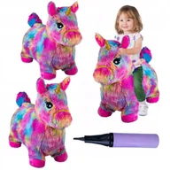 Zabawki interaktywne dla dzieci - Skoczek Gumowy do Skakania Mix 3 Kolorów Konik Pompka dla Dzieci Pluszowy - miniaturka - grafika 1