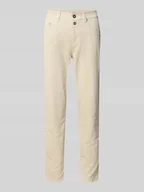 Spodnie damskie - Spodnie z drobnego sztruksu o kroju boyfriend fit z mieszanki bawełny - miniaturka - grafika 1