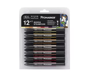 WINSOR NEWTON Promarkery 12+1 WINSOR NEWTON steampunk - Flamastry - miniaturka - grafika 4