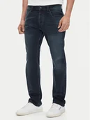 Spodnie męskie - Mustang Jeansy Michigan 1016338 Granatowy Straight Fit - miniaturka - grafika 1