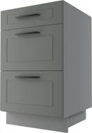 Meble kuchenne - Bergamo Szafka Dolna D3E/50 Hettich Szary Mat - miniaturka - grafika 1