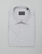 Koszule męskie - koszula canosa 00430 krótki rękaw szary slim fit - miniaturka - grafika 1