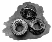 Śruby i nakrętki - M16 NAKRĘTKA KOŁNIERZOWA NIERDZEWNA A2 6923 (1) - miniaturka - grafika 1