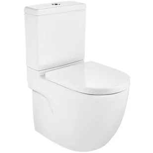 Roca Meridian miska WC kompaktowa stojąca Rimless Supraglaze biała A34224LS00 - Kompakty WC - miniaturka - grafika 1