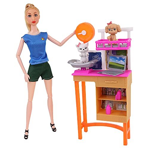 MELODY - Lalka weterynarza - Melody City - Lalka manekin - 070062 - Różowy - Plastik - Figurka - Lalka - Zabawka dla dzieci - Urodziny - Zwierzęta - Od 3 lat