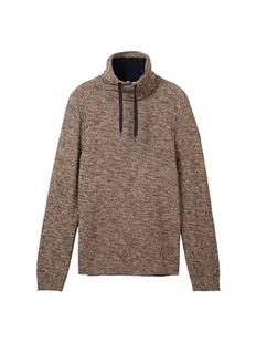 TOM TAILOR sweter męski, 34233 – Navy Brown Mouline, L - Swetry męskie - miniaturka - grafika 1