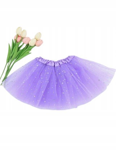 Shein Dziecięca Spódniczka Fioletowa Rozkloszowana 98-104 Łue