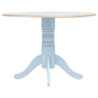 Stoły - vidaXL Stół szaro-brązowy, 106 cm, lite drewno kauczukowca - miniaturka - grafika 1
