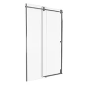 Ścianki i drzwi prysznicowe - Drzwi prysznicowe przesuwne Titanium chromowane 100x200 cm Durasan - miniaturka - grafika 1