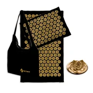 Akcesoria medycyny naturalnej - ACTIFIT, Mata do akupresury z poduszką Rosalia + torba, czarna - miniaturka - grafika 1