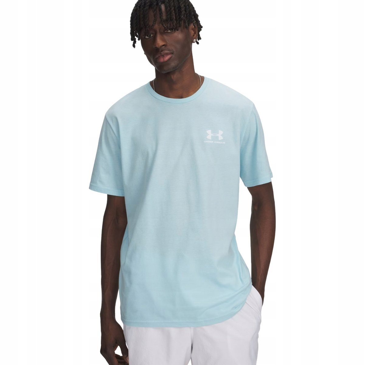 Koszulka męska Under Armour Sportstyle Left Chest Ss jasnoniebieska 1326799