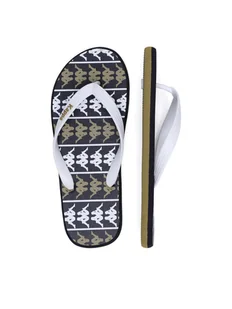 Kappa Japonki 371D2UW White - Black - Green Military Kolorowy - Klapki i japonki męskie - miniaturka - grafika 1