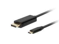 Kable komputerowe i do monitorów - Lanberg Kabel USB-C(M)->Displayport(M) 0.5M 4K 60HZ czarny - miniaturka - grafika 1