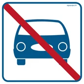 Systemy ekspozycyjne i znaki informacyjne - RA517 ZAKAZ PARKOWANIA, PN - PŁYTA PCV 1MM; (200X200MM) - miniaturka - grafika 1