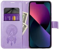 Etui i futerały do telefonów - Kabura MEZZO Book do XIAOMI Redmi Note 14 PRO 4G łapacz snów fioletowy - miniaturka - grafika 1