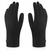 Rękawiczki - BETLEWSKI Damskie rekawiczki do telefonu ciepłe na zimę miękkie ozdobne - miniaturka - grafika 1