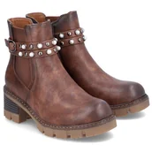 Botki damskie - Botki damskie Rieker 92064-25 BROWN 38 - miniaturka - grafika 1