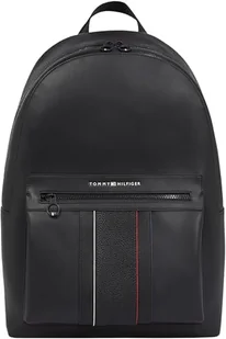 Tommy Hilfiger Męski plecak TH Foundation AM0AM13069, czarny (czarny), OS, czarny (czarny), rozmiar uniwersalny - Plecaki - miniaturka - grafika 1