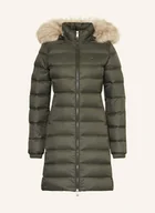 Płaszcze damskie - Tommy Jeans Płaszcz Puchowy Z Odpinanym Sztucznym Futrem gruen - miniaturka - grafika 1