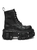 Glany damskie - NEW ROCK Glany M-TANK083-C1 Czarny - miniaturka - grafika 1