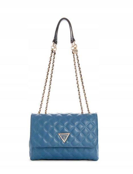 GUESS TOREBKA PIKOWANA NIEBIESKA DAMSKA Z LOGO GNA