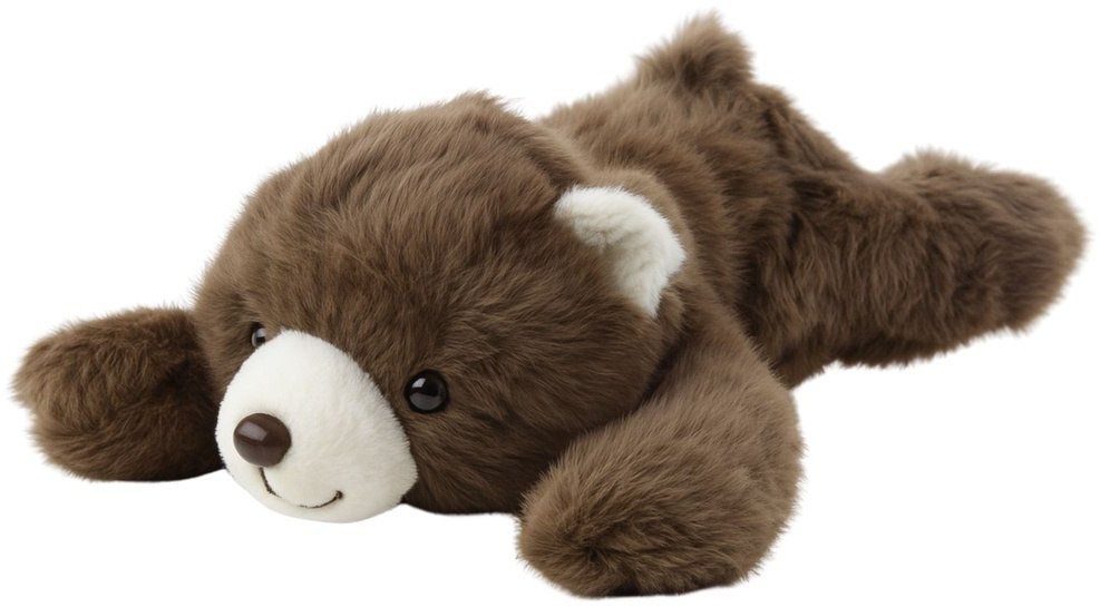 Pluszowa Maskotka Przytulanka Leżący Niedźwiedź Brązowy 30cm LEAN Toys