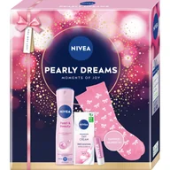 Zestawy kosmetyków damskich - Zestaw Nivea Pearly Dreams, antyperspirant, 150 ml + krem na dzień, SPF 15, 50 ml + pomadka do ust, 4,8 g + skarpetki, 1 para - miniaturka - grafika 1
