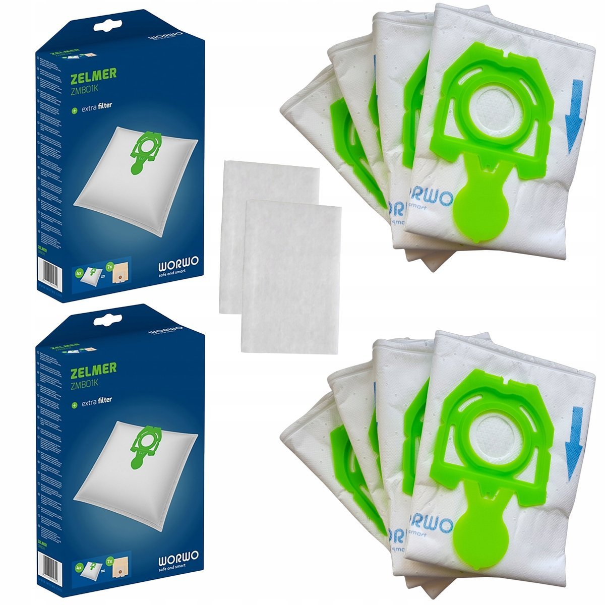 Worek Do Odkurzacza Syntetyczny Zelmer Syrius Orion Cobra Ii 8 Szt.