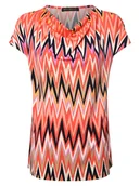 Koszulki i topy damskie - Betty Barclay Koszulka damska Kobiety Sztuczne włókno wielokolorowy|wyrazisty róż|pomarańczowy wzorzysty, 38 - miniaturka - grafika 1
