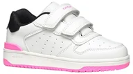 Buty dla dziewczynek - Geox J Washiba Girl B dziewczęce sneakersy, Biały/czarny, 38 EU - miniaturka - grafika 1