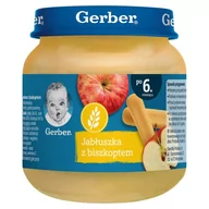 Desery dla dzieci - Gerber Jabłuszka z biszkoptem dla niemowląt po 6. miesiącu 125 g - miniaturka - grafika 1