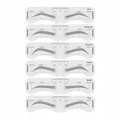 Pozostałe akcesoria do makijażu - Deni Carte, Szablony Do Stylizacji Brwi Linijka, 6 Szt. - miniaturka - grafika 1