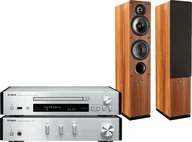 Zestawy stereo - Yamaha MCR-N670D srebrny + Tesi 561 orzech - miniaturka - grafika 1